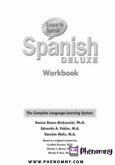 Download Learn To Speak Spanish Deluxe Workbook PDF or Ebook ePub For Free with | Phenomny Books