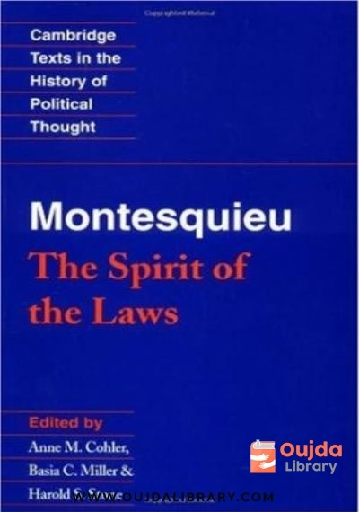 Download Montesquieu: The Spirit of the Laws PDF or Ebook ePub For Free with Find Popular Books 